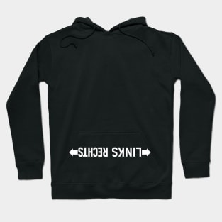 Left-Right Confusion, German Left/Right, Upside-Down Hoodie